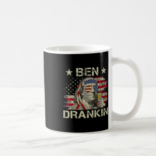 Drankin Benjamin Franklin 4th Of July Funny Drinki Coffee Mug