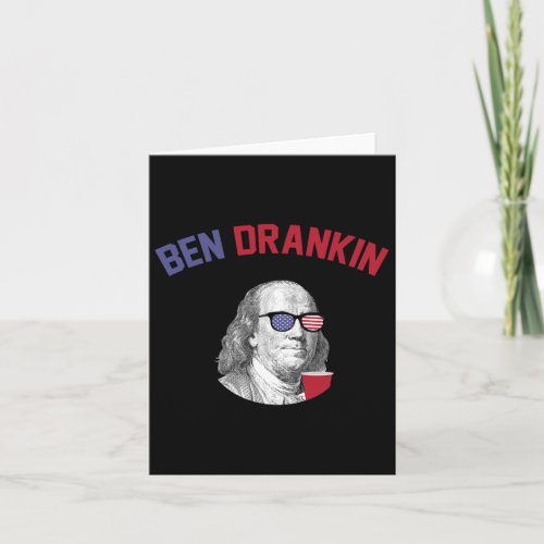 Drankin T Shirt Fourth Of July Patriotic Drinking  Card