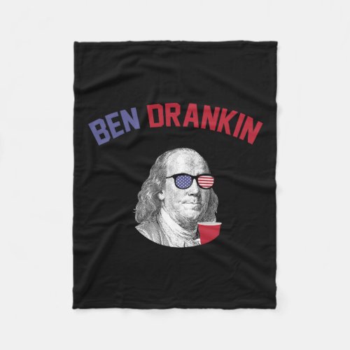 Drankin T Shirt Fourth Of July Patriotic Drinking  Fleece Blanket