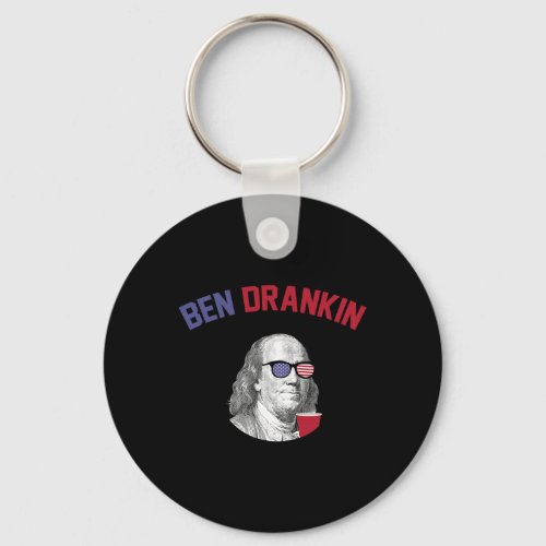 Drankin T Shirt Fourth Of July Patriotic Drinking  Keychain