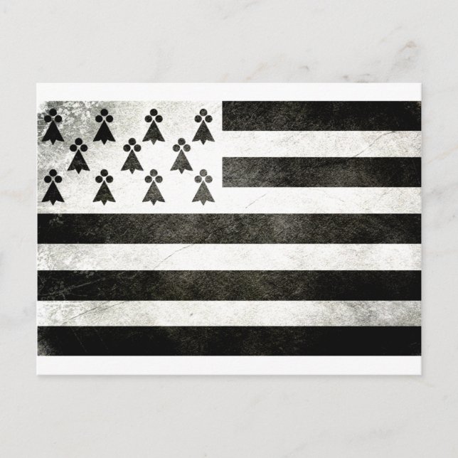 Drapeau Bretagne Vintage Postcard (Front)