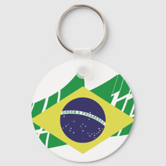 Drapeau du Brésil stylé Keychain