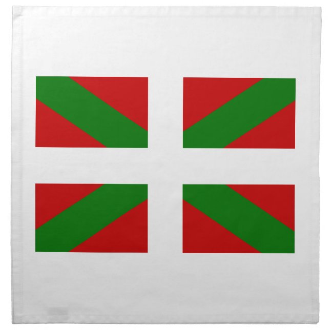 Drapeau pays Basque euskadi Cloth Napkin (Front)
