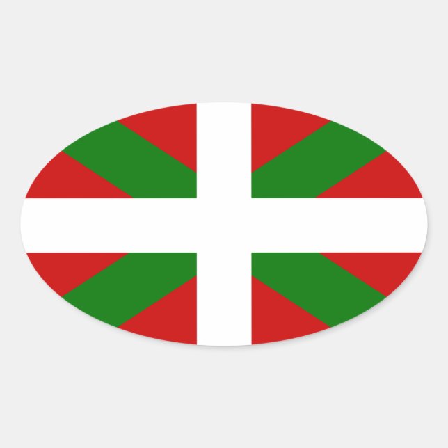 Drapeau pays Basque euskadi Oval Sticker (Front)