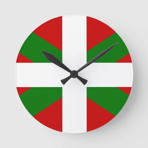 Drapeau pays Basque euskadi Round Clock