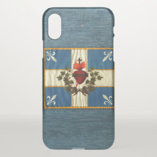 Drapeau Québec antique Carillon Sacré-Cœur iPhone X Case