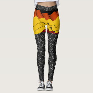 Draped ILLUSION German Flag Pop Leggings