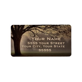 Draped In Fog Address Labels by Siberianmom at Zazzle