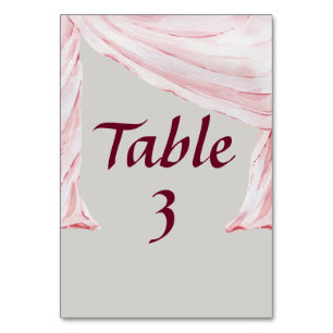 Draped Scarf Table Number