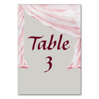 Draped Scarf Table Number
