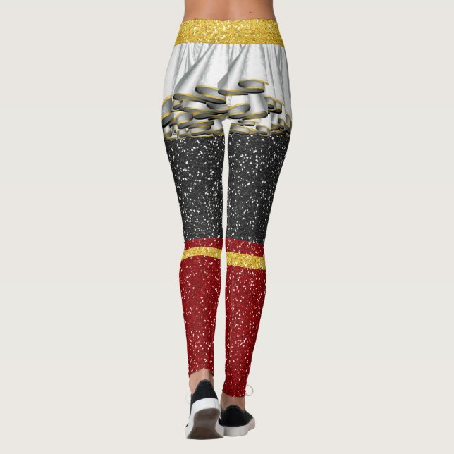 Draped Skirt ILLUSION Pop Fashion Leggings (Back)