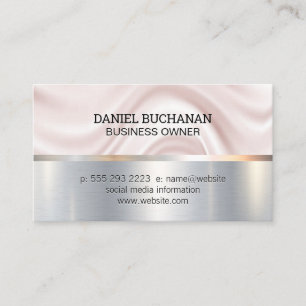 Drapery Background Gold Metallic Metal Brushed Business Card