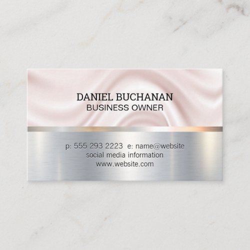 Drapery Background  Gold Metallic  Metal Brushed Business Card