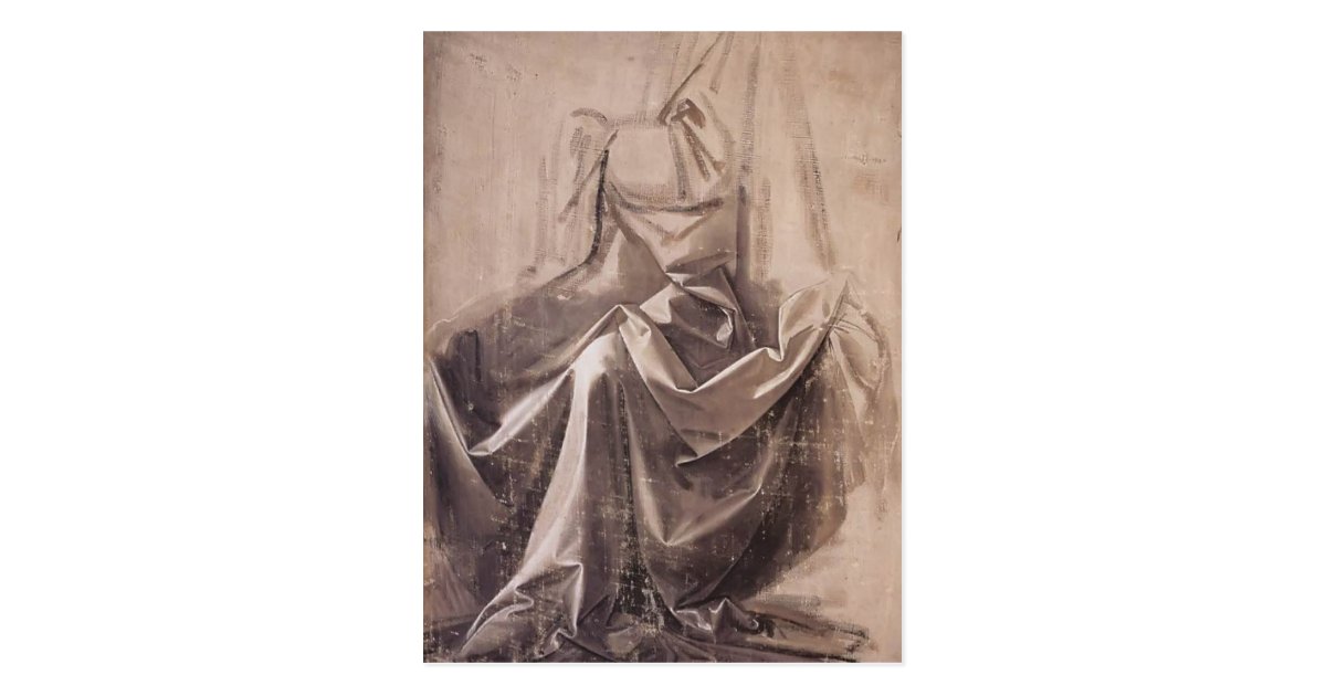 Drapery For A Seated Figure By Leonardo Da Vinci Postcard Zazzle Com