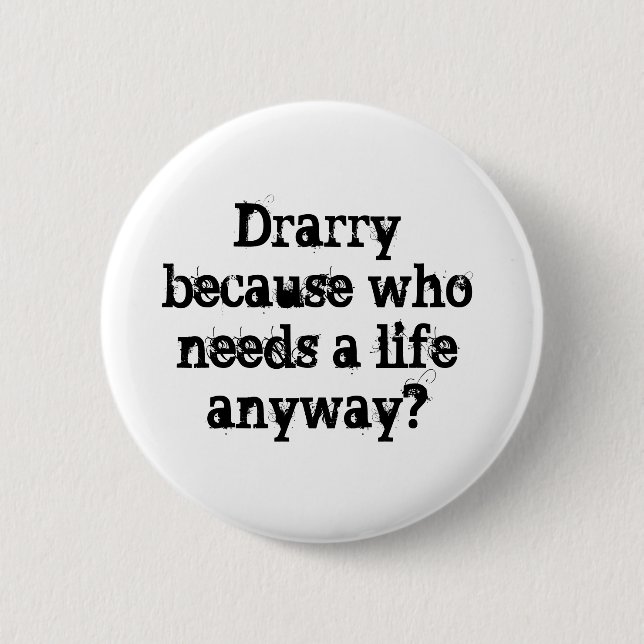 Drarry Fan-fiction Merch Pinback Button (Front)