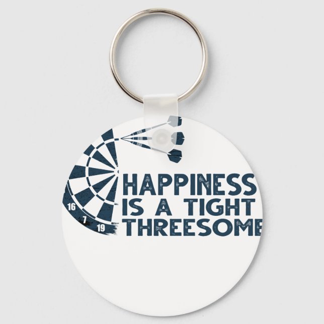 Drats Player Happiness Is A Tight Threesome Funny  Keychain (Front)