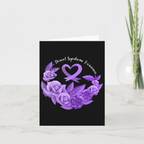 Dravet Syndrome Awareness Purple Ribbon Dravet Sur Card