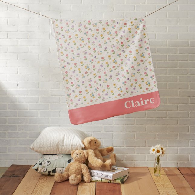 Draw a Flower For Me Baby Blanket (In Situ)
