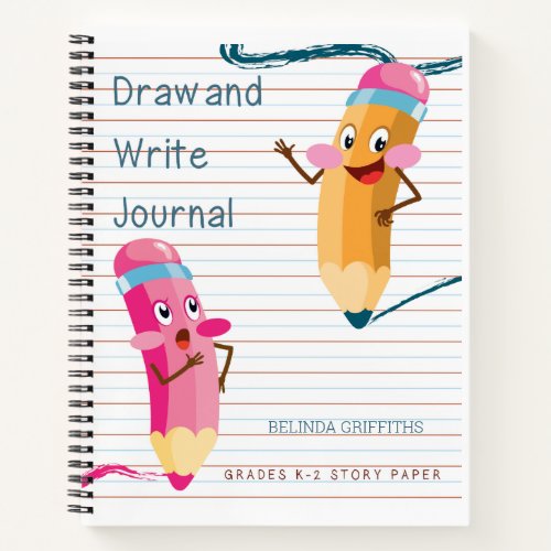 Draw and Write Practice Personalized Notebook