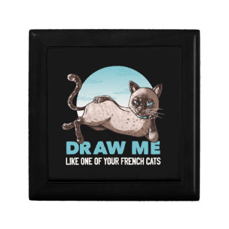 Draw Me Like One Of Your French Girls Cat Funny Gift Box