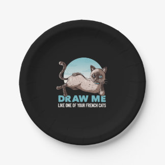 Draw Me Like One Of Your French Girls Cat Funny Paper Plates