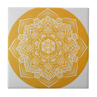 draw mustard yellow pattern tiles