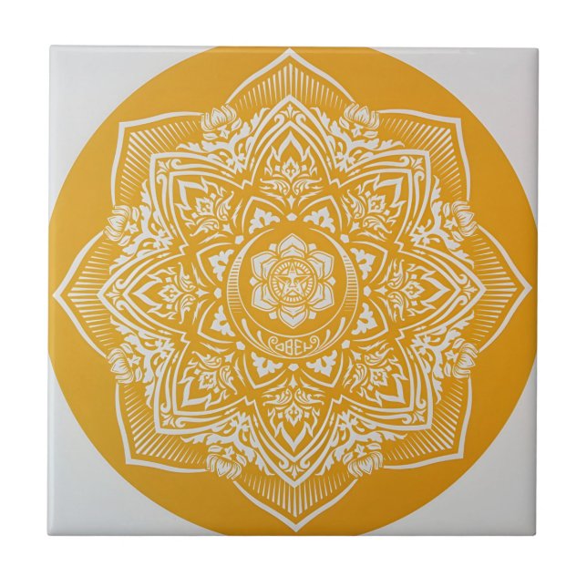 draw mustard yellow pattern tiles (Front)