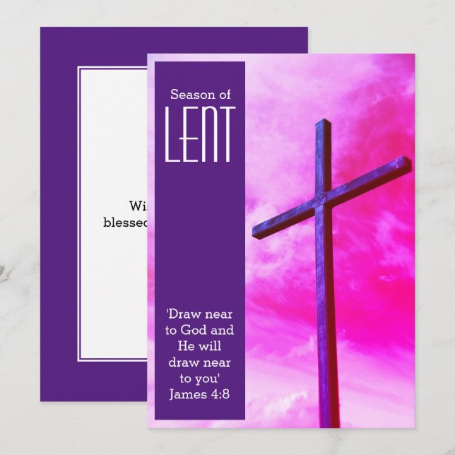 Draw Near To God Lenten Holiday Card (Front/Back)