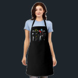 Draw Paint Create Apron<br><div class="desc">Whether you're a fine artist, designer, art student, teacher or crafter this "Draw Paint Create" design is sure to inspire your creativity! This fun design features art supplies like pens, pencils, paint brushes and paint splashes. It's hand drawn with a dip pen and ink. The white drawing stands out on...</div>