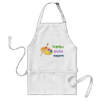 Draw, Paint, Create art apron with palette