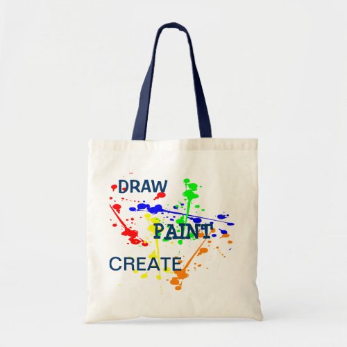 Draw Paint Create Art paint splash Tote Bag