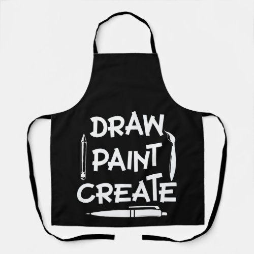 Draw Paint Create Funny Artist Art Teacher Artisti Apron