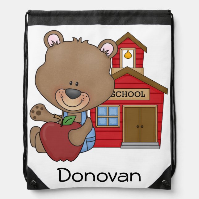 Draw String Back Pack Print/Personalized Drawstring Bag (Front)