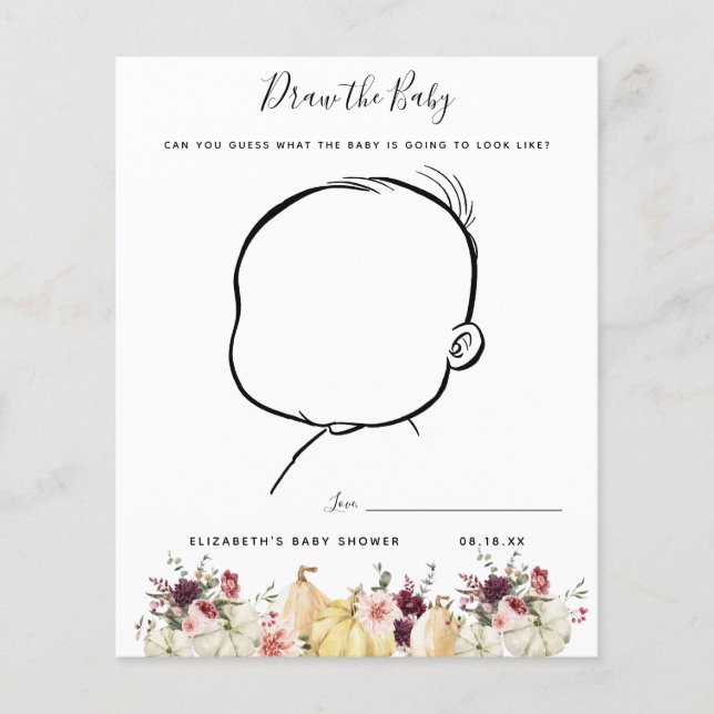Draw the Baby | Baby Shower Game (Front)