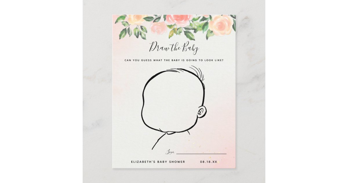 Draw the Baby Baby Shower Game