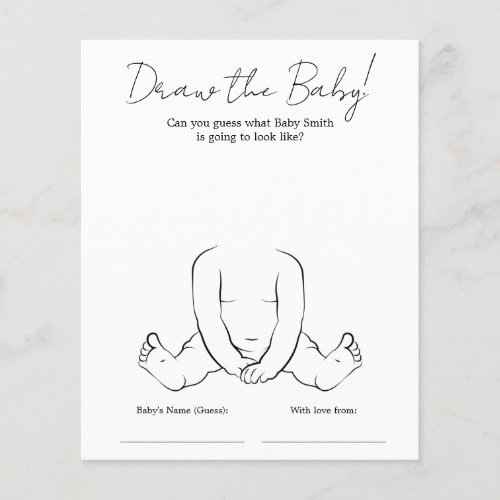 Draw the Baby Shower Game