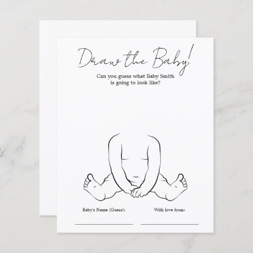 Draw the Baby Shower Game Zazzle