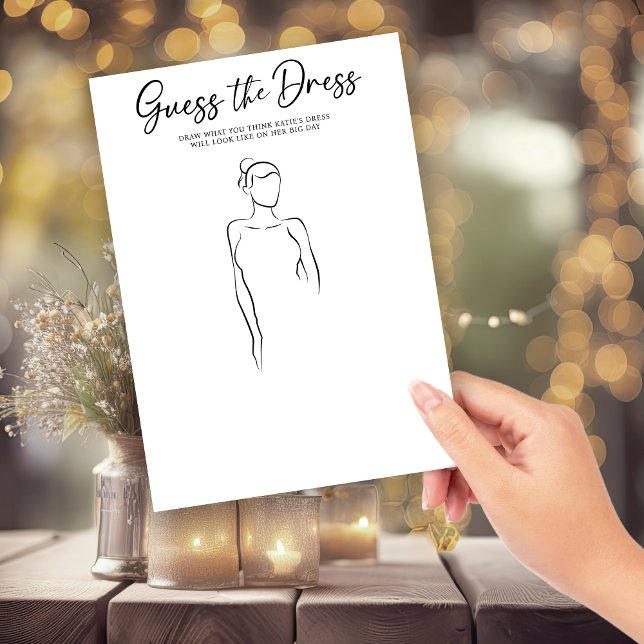 Draw the Dress Bridal Shower Party Game Invitation | Zazzle Draw the Dress Bridal Shower Party Game Invitation | Zazzle