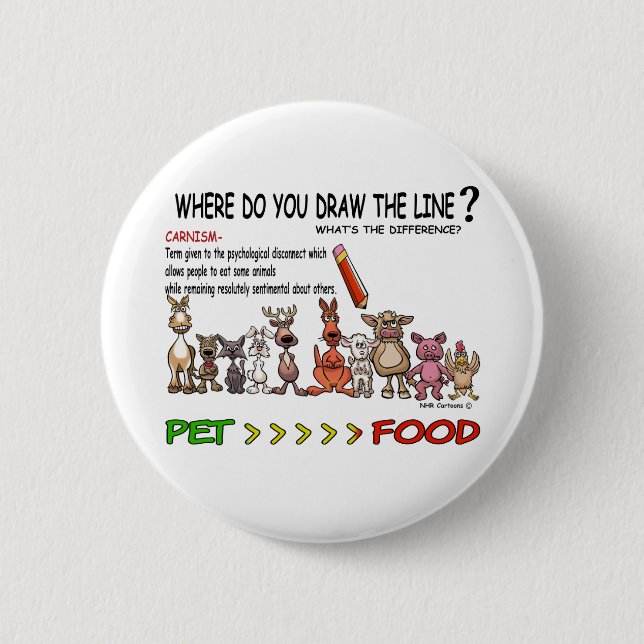 DRAW THE LINE  CARNISM BUTTON (Front)