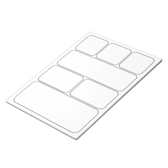 Draw Your Own Comics - Blank Panel Templates Notepad (Angled)