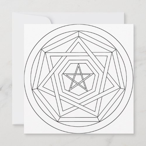 Draw Your Own Sigil Sigillum Dei Occult Star Card