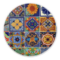 Drawer Talavera Tile Image Ceramic Knob Pull