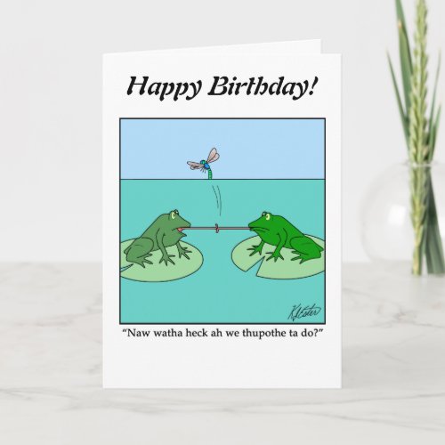 Drawing a Blank _ Frogs Tongue Tied _ Customize it Card