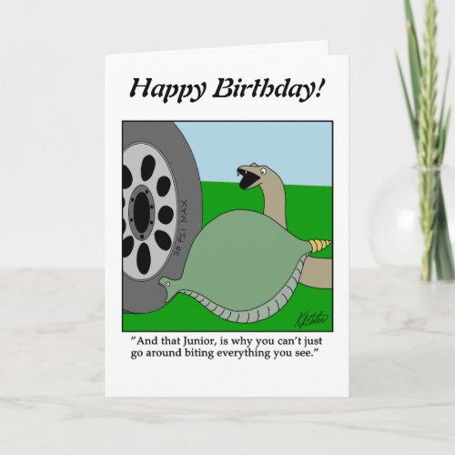 Drawing a Blank _ Snake Bites Tire _ Customize it Card