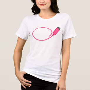 Drawing a circle with a pink highlighter Tri-Blend shirt