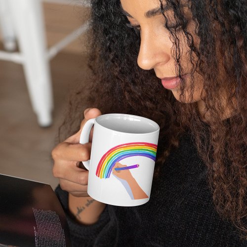Drawing A Rainbow Coffee Mug