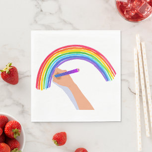 Drawing A Rainbow Napkins