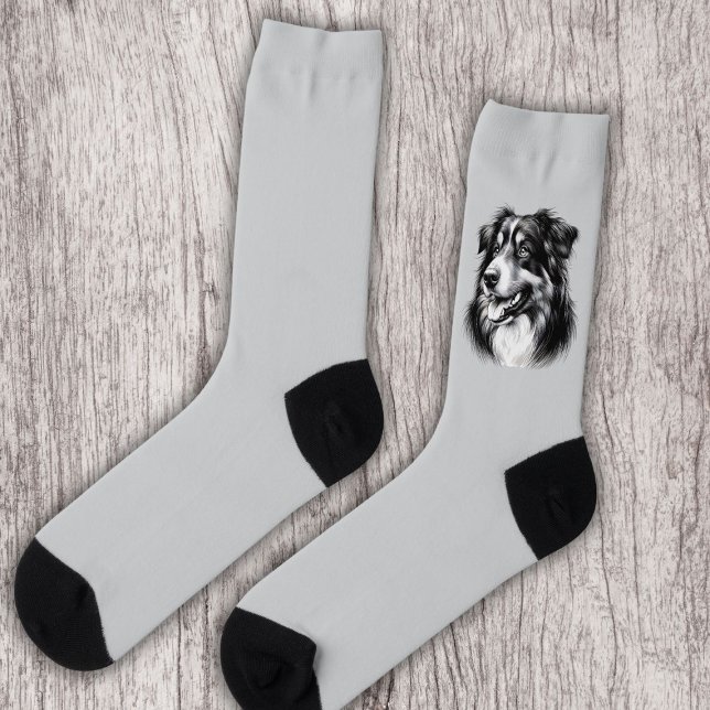 Drawing Australian Shepherd Socks (Creator Uploaded)