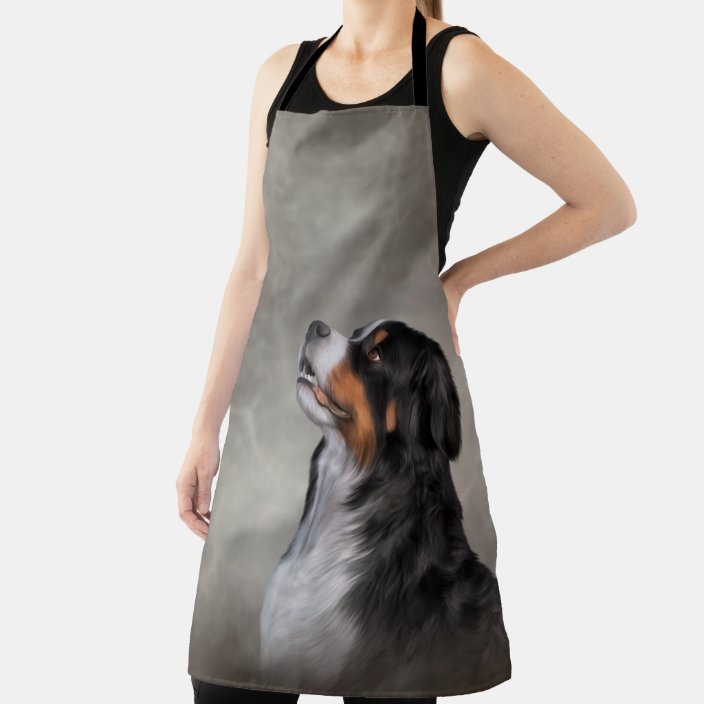 Drawing Bernese Mountain Dog Apron Zazzle Com