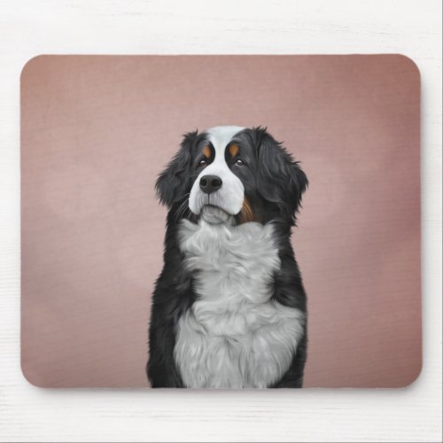 Drawing Bernese Mountain Dog Mouse Pad